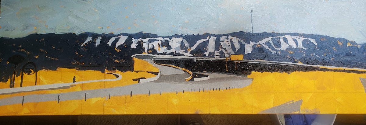 granite peak ski area painting